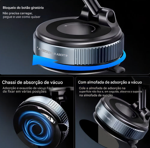 Suporte Magnético Universal Para Celular CarroMesa Vácuo