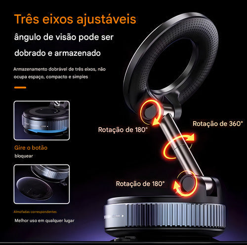 Suporte Magnético Universal Para Celular CarroMesa Vácuo