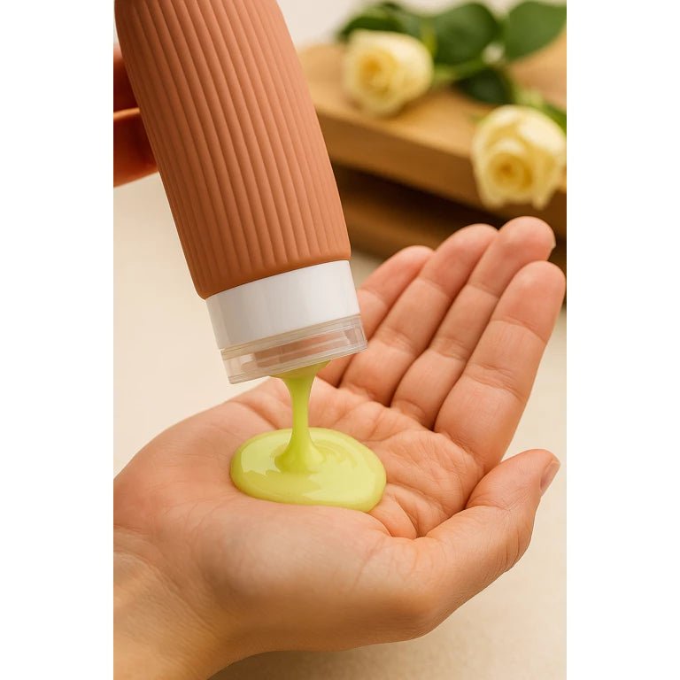 Frascos de Silicone para Viagem - Kit com 4  –  Organização com Elegância e Praticidade