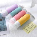 Frascos de Silicone para Viagem - Kit com 4  –  Organização com Elegância e Praticidade