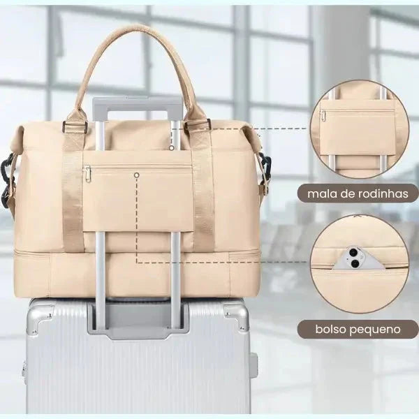 Bolsa Mala Impermeável - Bolsos Multifuncionais - Elegância e Praticidade + BRINDE