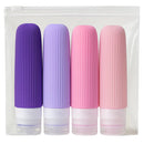 Frascos de Silicone para Viagem - Kit com 4  –  Organização com Elegância e Praticidade