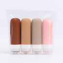 Frascos de Silicone para Viagem - Kit com 4  –  Organização com Elegância e Praticidade