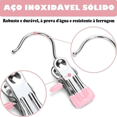 Prendedor de Roupas Antideslizantes Flip + Frete Grátis
